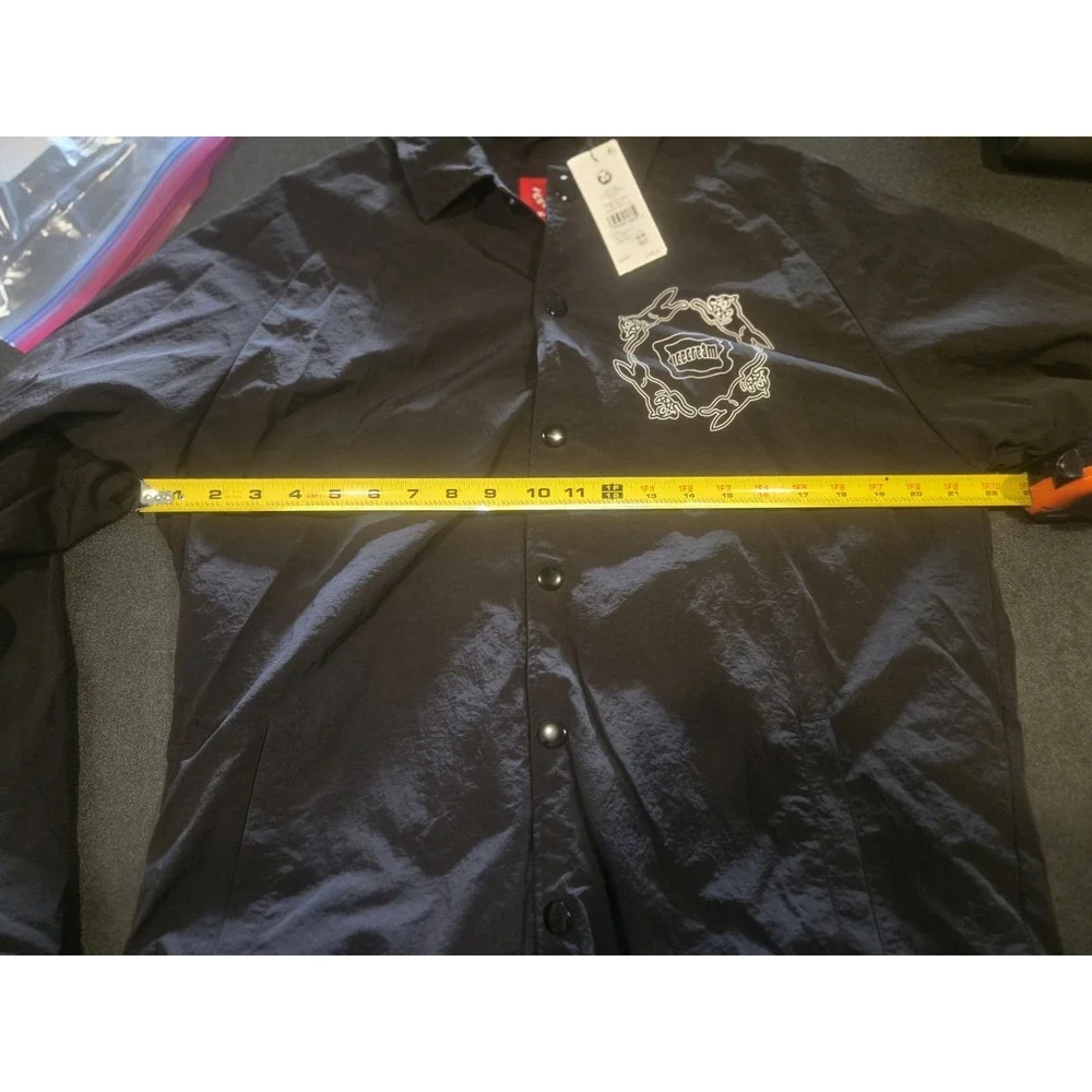 ICECREAM BBC Coach Jacket Black NWT Size Small Running Dog Graphic Coat